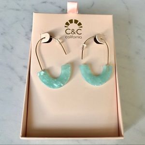 C&C California Mini Mint Resin Brass Wire Earrings